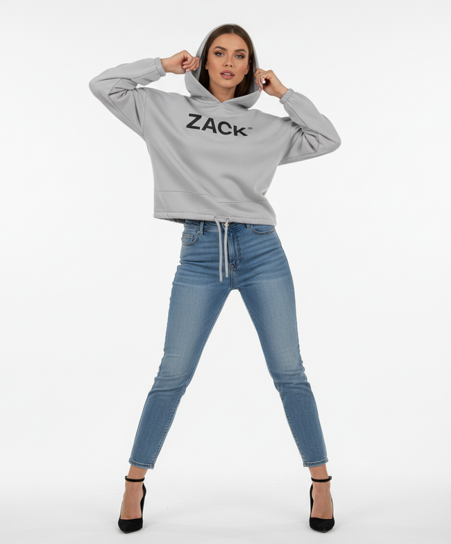 Zack ® Women's Cropped Oversized Hoodie